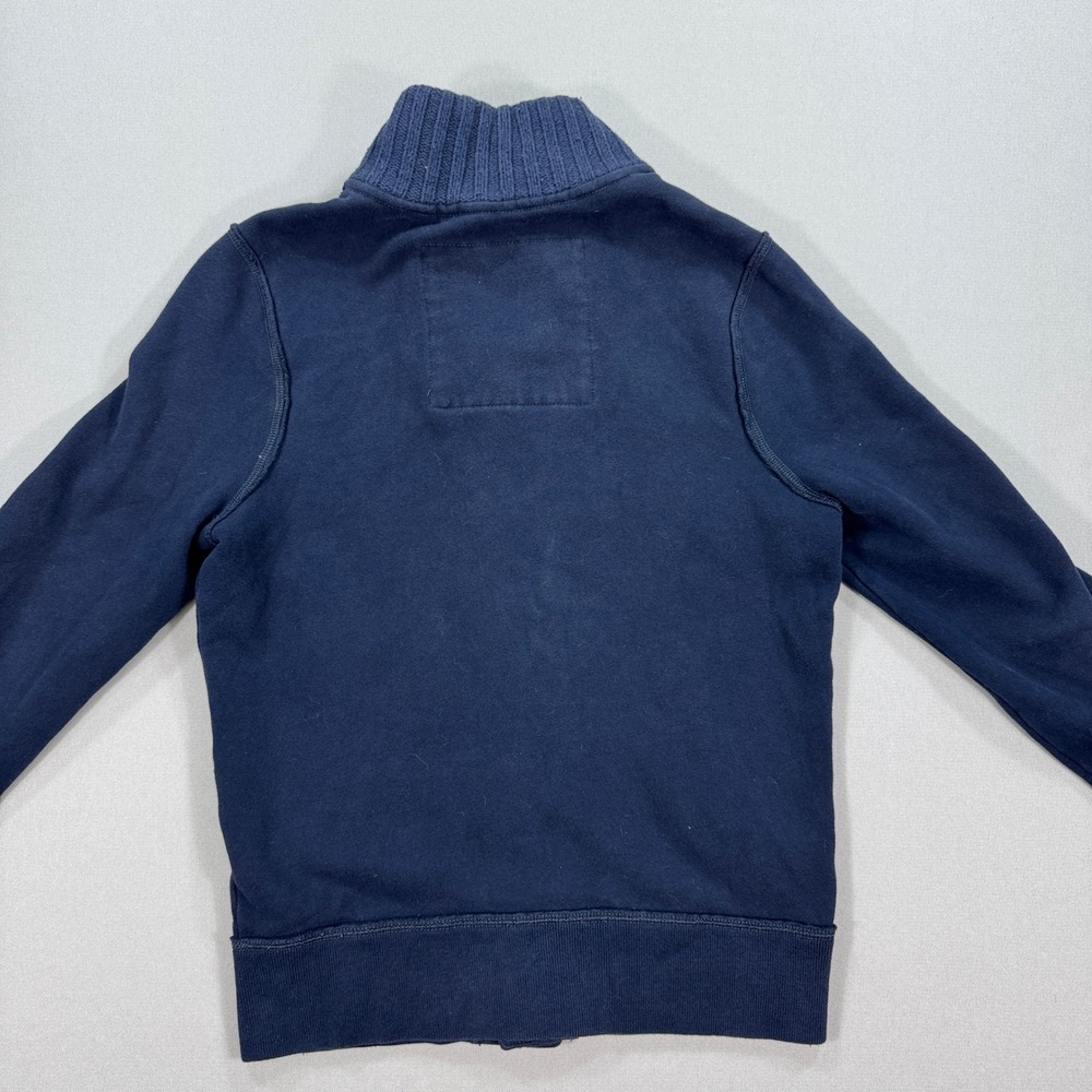 Y2K Hollister Sweater Women's Small Navy Blue Cardigan Mock Neck Button Down - Picture 2 of 6